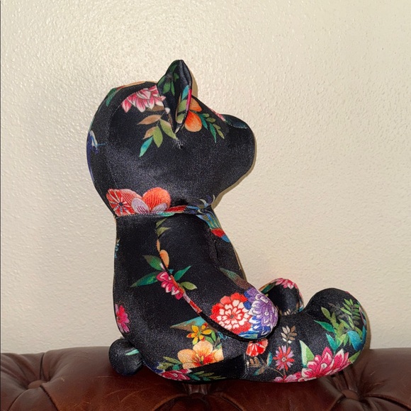 Johnny Was Black Floral Teddy Bear - Picture 4 of 5